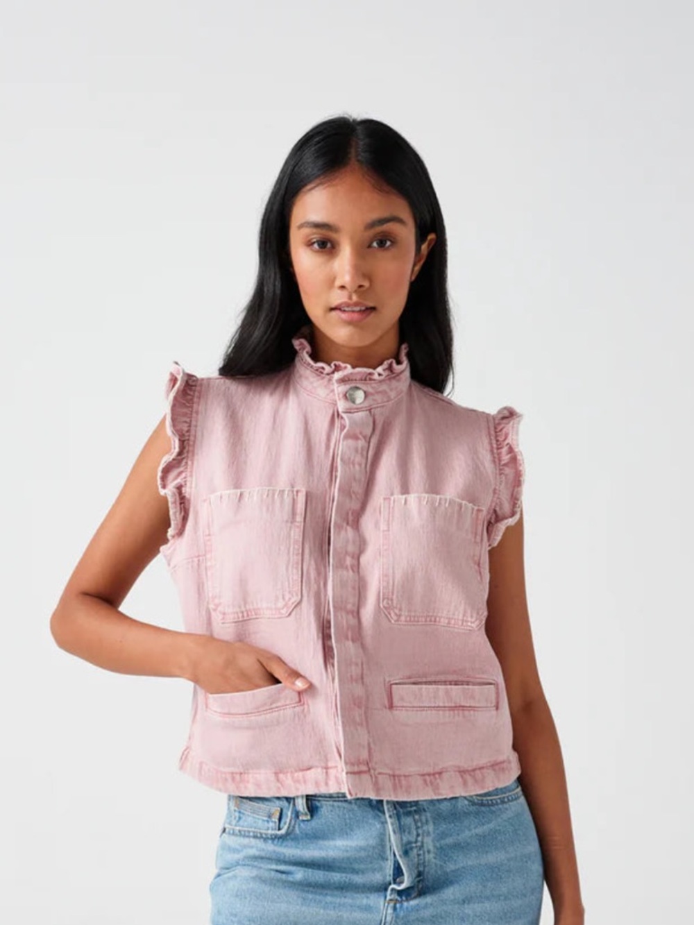 NWT SEVENTY + MOCHI Pablo Waistcoat in Dusty Rose